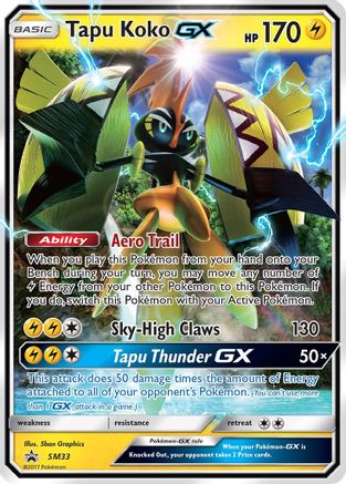 Tapu Koko GX (SM33/248) [SM Promos] Holofoil - Promo product image 1, provided for visual reference and product detail review