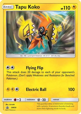 Tapu Koko (SM30/248) [SM Promos] Holofoil - Promo product image 1, provided for visual reference and product detail review