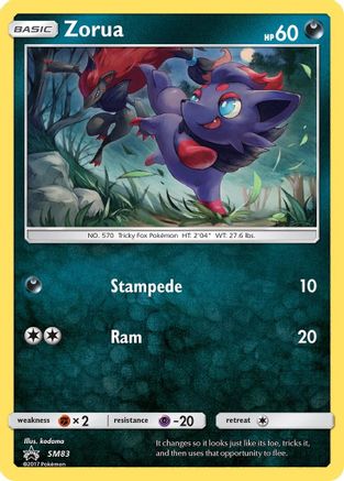 Zorua (SM83/248) [SM Promos] Holofoil - Promo product image 1, provided for visual reference and product detail review