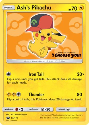 Ash's Pikachu (SM110/248) [SM Promos] - Promo product image 1, provided for visual reference and product detail review