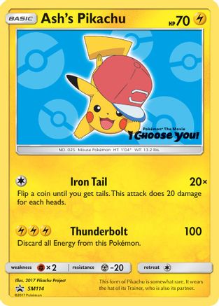 Ash's Pikachu (SM114/248) [SM Promos] - Promo product image 1, provided for visual reference and product detail review