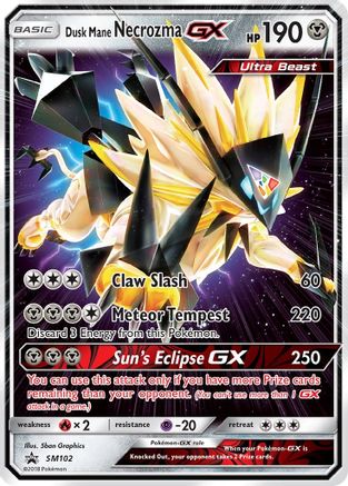 Dusk Mane Necrozma GX (SM102/248) [SM Promos] Holofoil - Promo product image 1, provided for visual reference and product