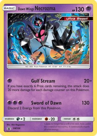 Dawn Wings Necrozma - SM106 (SM106/248) [SM Promos] Holofoil - Promo product image 1, provided for visual reference and