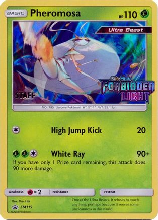 Pheromosa - SM115 (Prerelease) [Staff] (SM115) [SM Promos] Holofoil - Promo product image 1, provided for visual reference