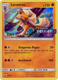 Lycanroc - SM118 (Prerelease) [Staff] (SM118) [SM Promos] Holofoil - Promo product image 1, provided for visual reference