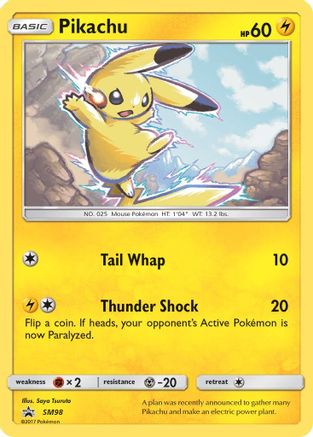 Pikachu (SM98/248) [SM Promos] Holofoil - Promo product image 1, provided for visual reference and product detail review