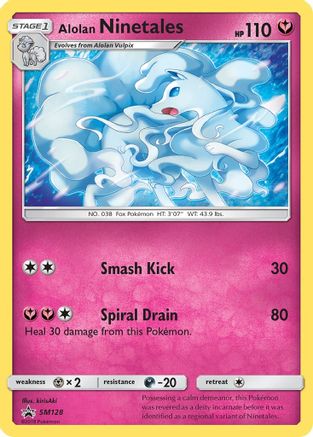 Alolan Ninetales - SM128 (SM128/248) [SM Promos] Holofoil - Promo product image 1, provided for visual reference and product