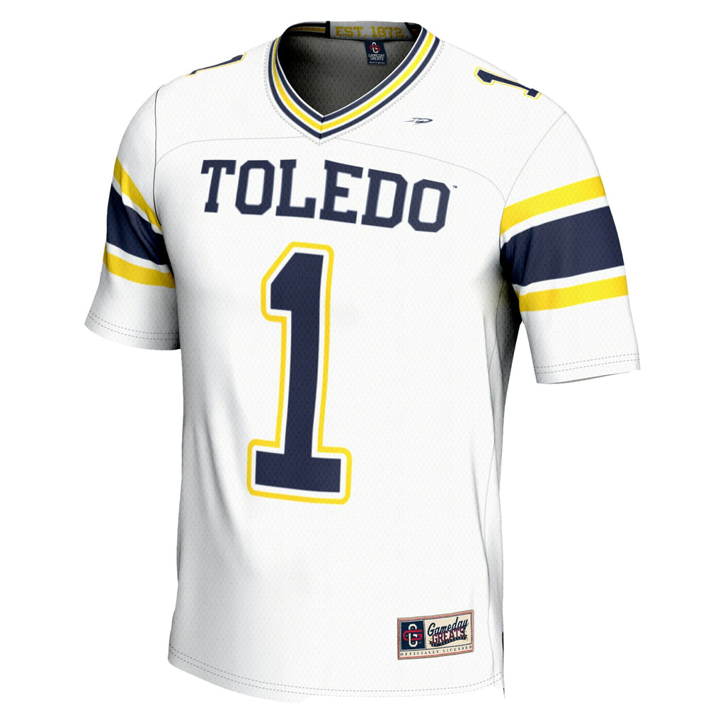 #1 Toledo Rockets Endzone Football Jersey - White product image 3