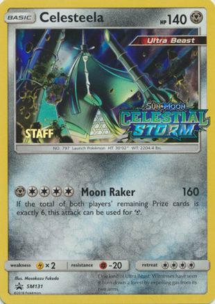 Celesteela - SM131 (Prerelease) [Staff] (SM131) [SM Promos] Holofoil - Promo product image 1, provided for visual reference