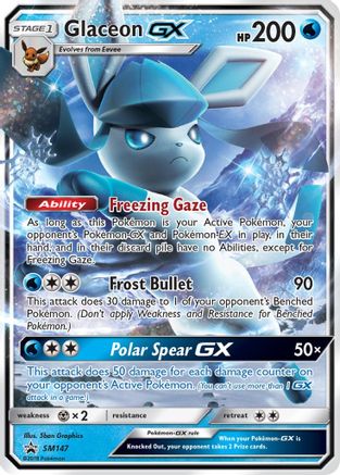 Glaceon GX (SM147/248) [SM Promos] Holofoil - Promo product image 1, provided for visual reference and product detail review