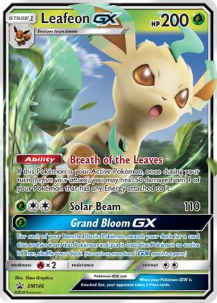 Leafeon GX (SM146/248) [SM Promos] Holofoil - Promo product image 1, provided for visual reference and product detail review