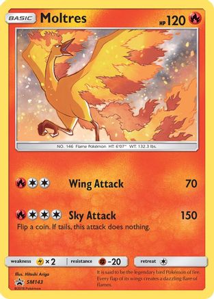 Moltres - SM143 (SM143/248) [SM Promos] Holofoil - Promo product image 1, provided for visual reference and product detail
