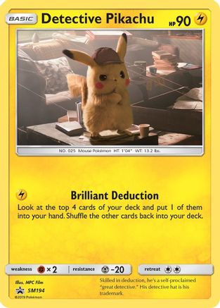 Detective Pikachu (SM194/248) [SM Promos] Holofoil - Promo product image 1, provided for visual reference and product detail