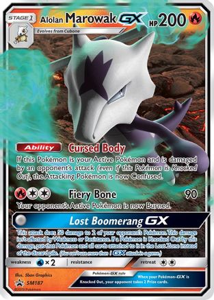 Alolan Marowak GX - SM187 (SM187/248) [SM Promos] Holofoil - Promo product image 1, provided for visual reference and