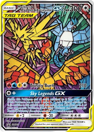 Moltres & Zapdos & Articuno GX (SM210/248) [SM Promos] Holofoil - Promo product image 1, provided for visual reference and