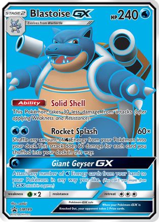 Blastoise GX (SM189/248) [SM Promos] Holofoil - Promo product image 1, provided for visual reference and product detail
