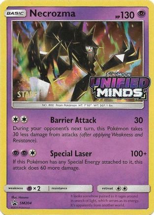 Necrozma - SM204 (Prerelease) [Staff] (SM204) [SM Promos] Holofoil - Promo product image 1, provided for visual reference