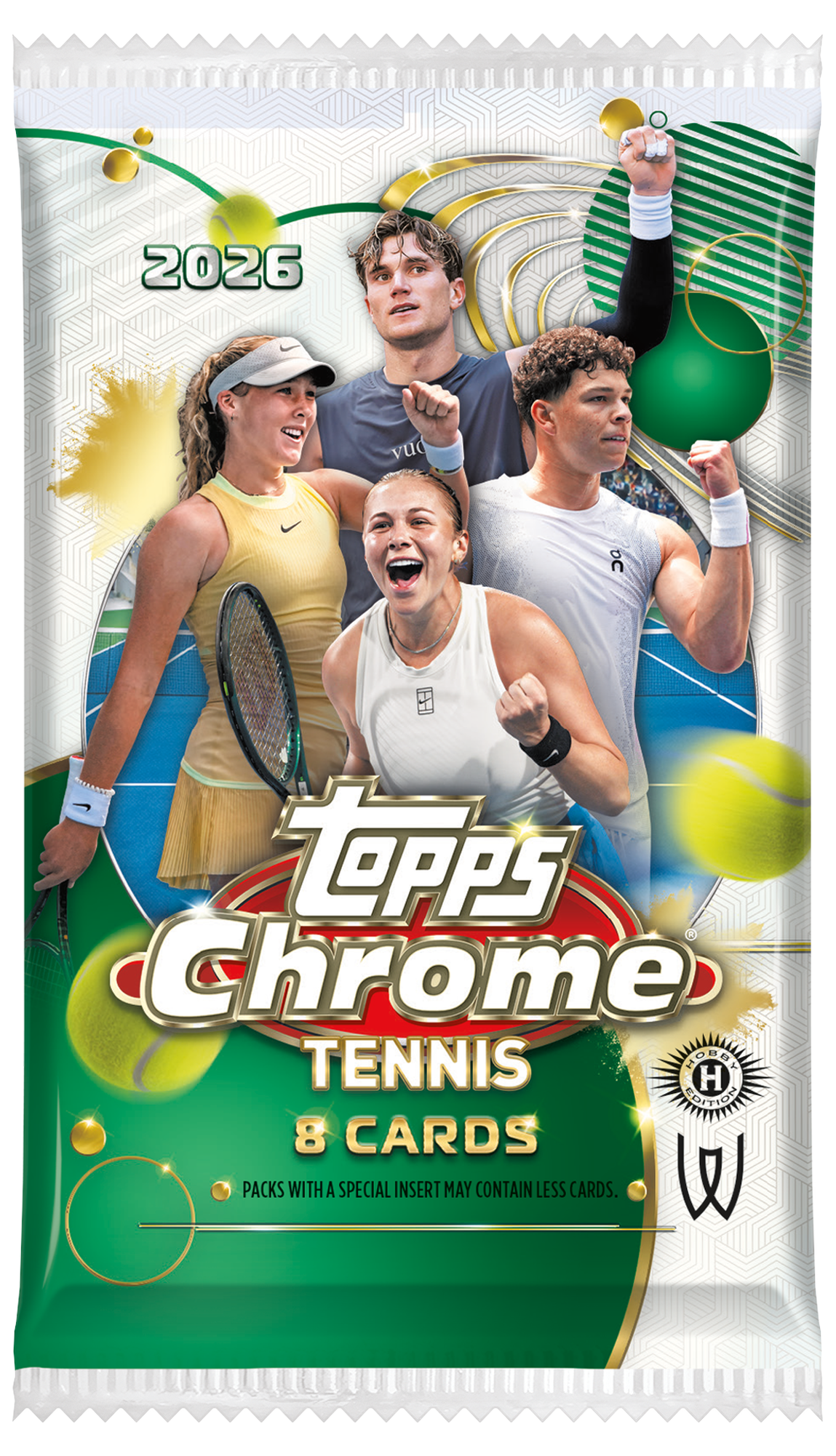 2026 Topps Chrome Tennis Hobby Pack product image 1, provided for visual reference and product detail review
