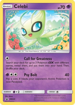Celebi (SM224/248) [SM Promos] Holofoil - Promo product image 1, provided for visual reference and product detail review