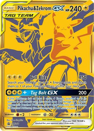 Pikachu & Zekrom GX (SM248/248) [SM Promos] Holofoil - Promo product image 1, provided for visual reference and product