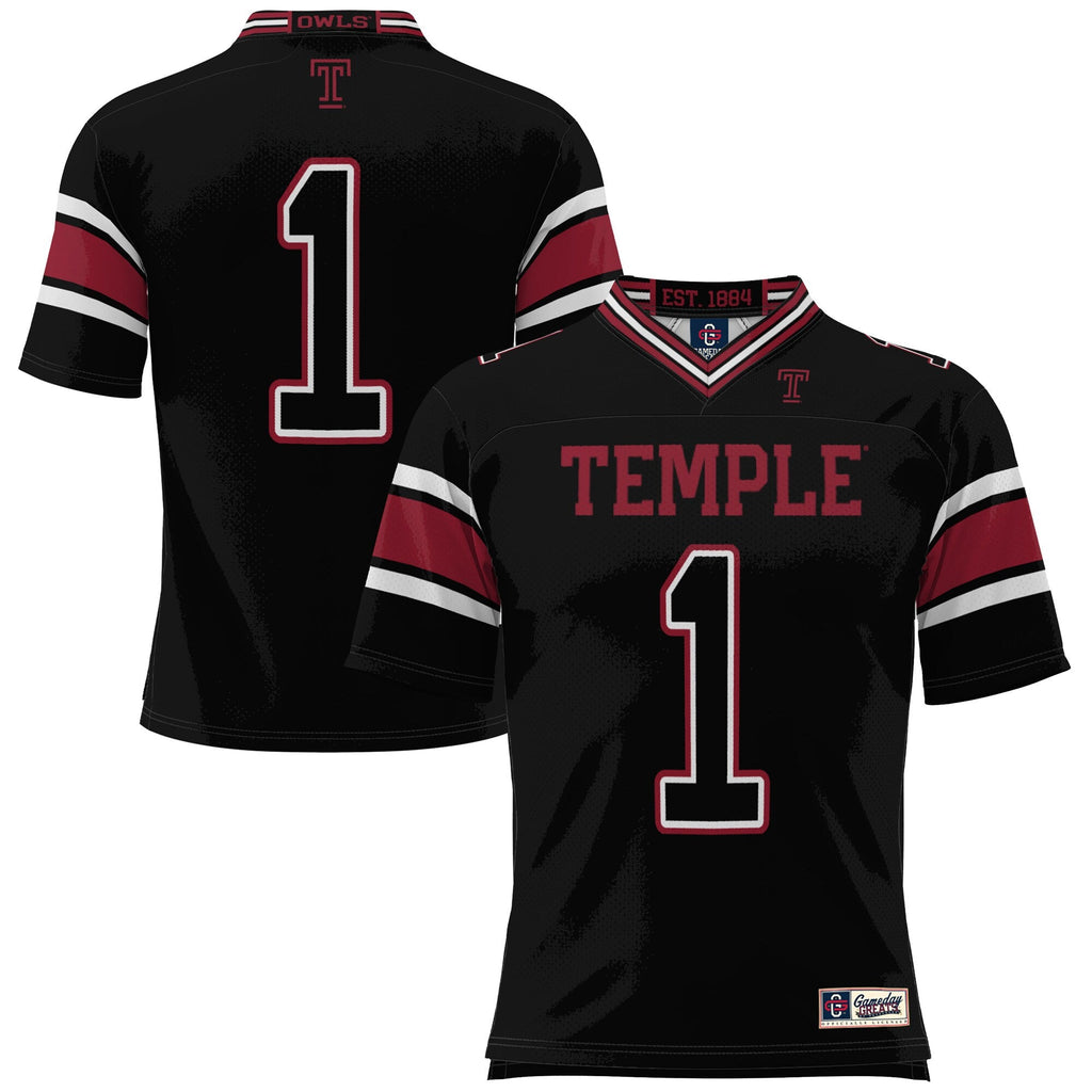 #1 Temple Owls Endzone Football Jersey - Black product image 2