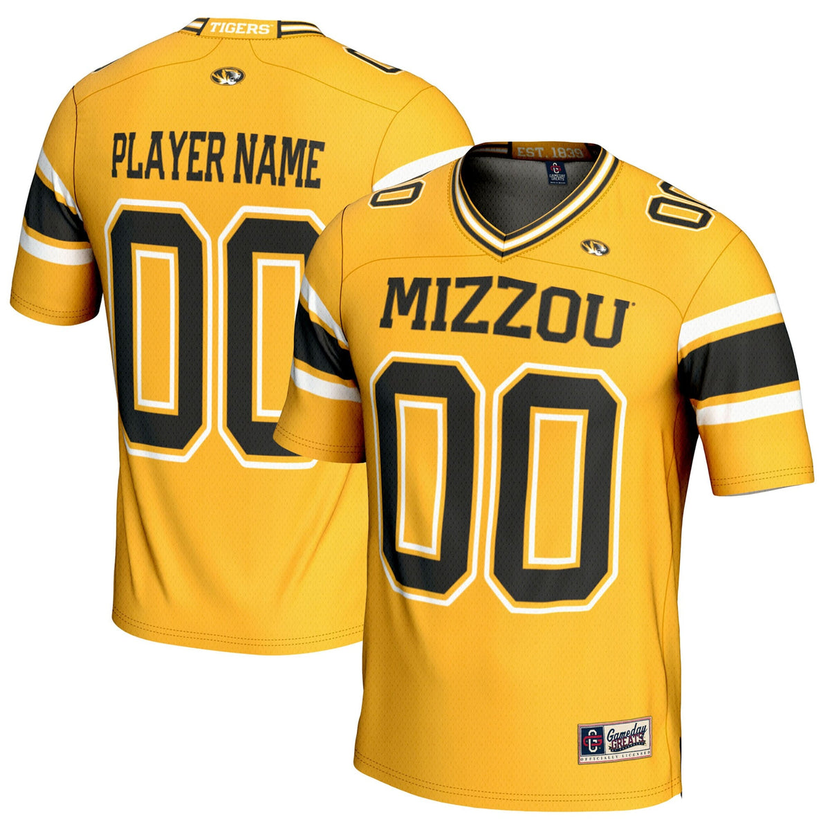 Missouri Tigers NIL Pick-A-Player Football Jersey - Gold product image 1