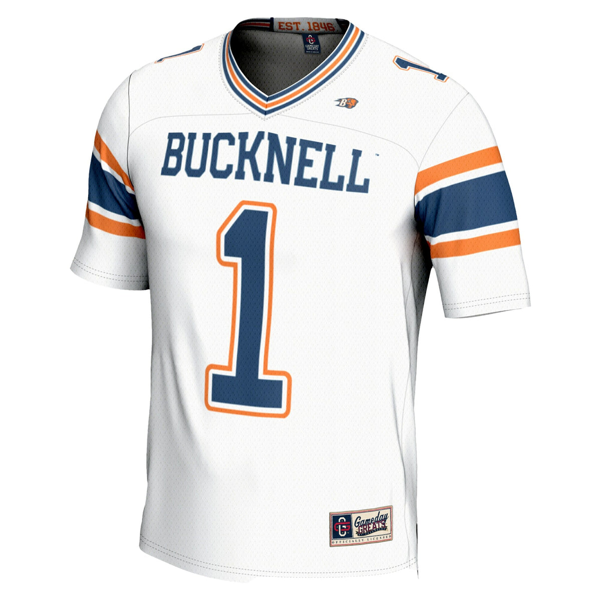 #1 Bucknell Bison Endzone Football Jersey - White product image 3