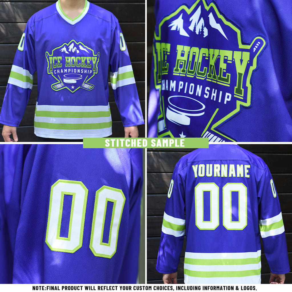 Custom Hockey Jersey - Black Yellow-White Abstract Splatter product image 4
