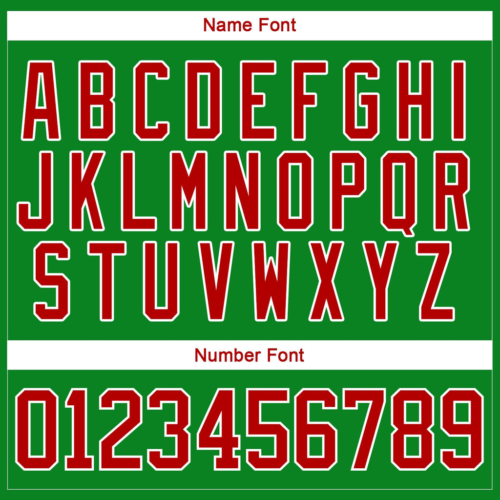 Custom Hockey Jersey - Grass Green Red-White Christmas product image 4