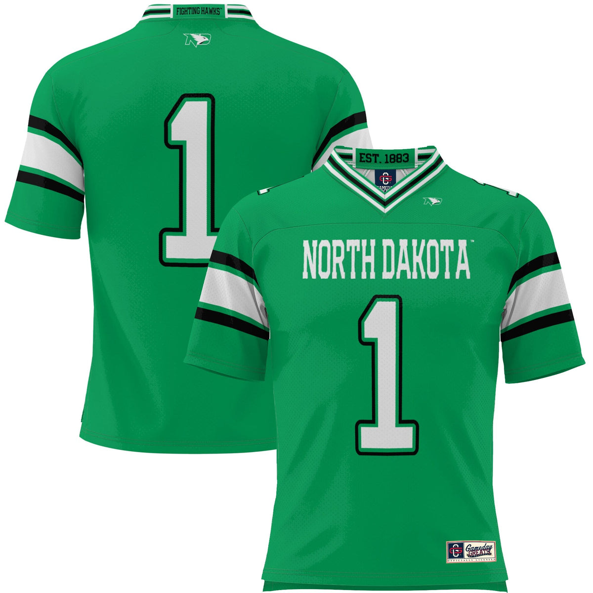#1 North Dakota Endzone Football Jersey - Kelly Green product image 2
