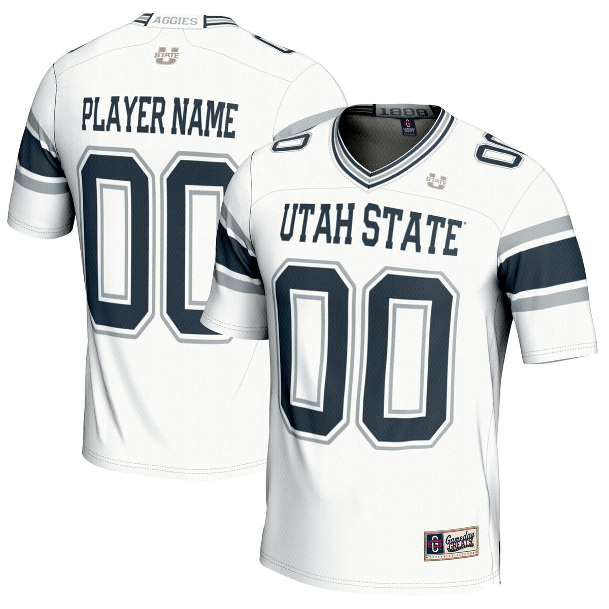 Utah State Aggies NIL Pick-A-Player Football Jersey - White product image 1