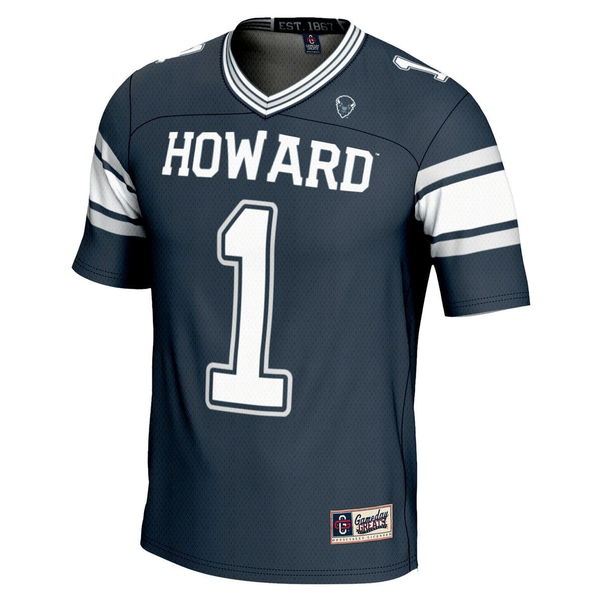 #1 Howard Bison Endzone Football Jersey - Navy product image 3