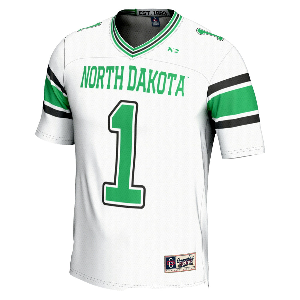 #1 North Dakota Endzone Football Jersey - White product image 3