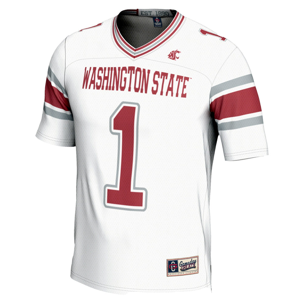 #1 Washington State Cougars Endzone Football Jersey - White product image 3