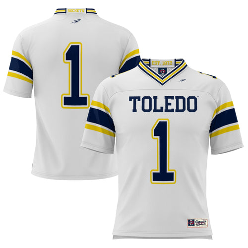 #1 Toledo Rockets Endzone Football Jersey - White product image 2
