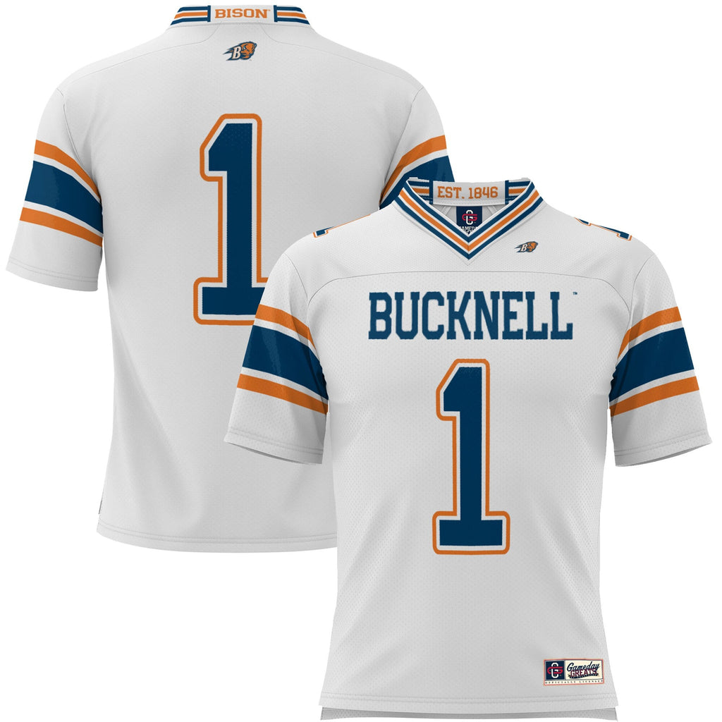 #1 Bucknell Bison Endzone Football Jersey - White product image 2