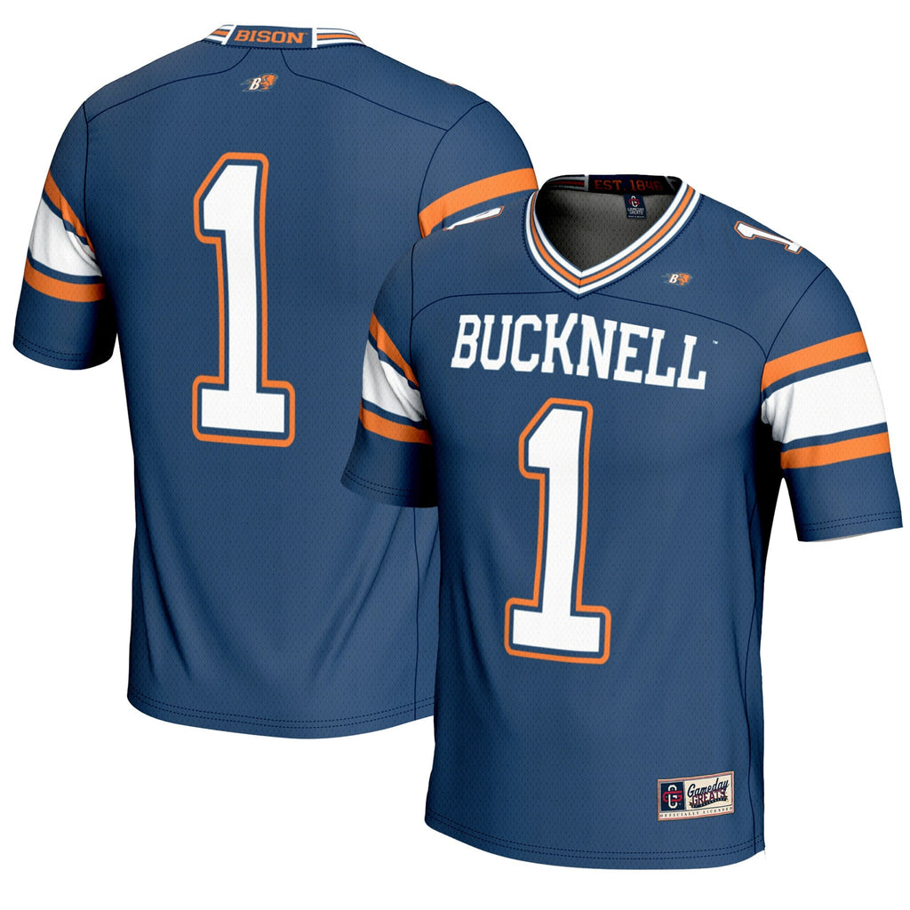 #1 Bucknell Bison Endzone Football Jersey - Blue product image 1