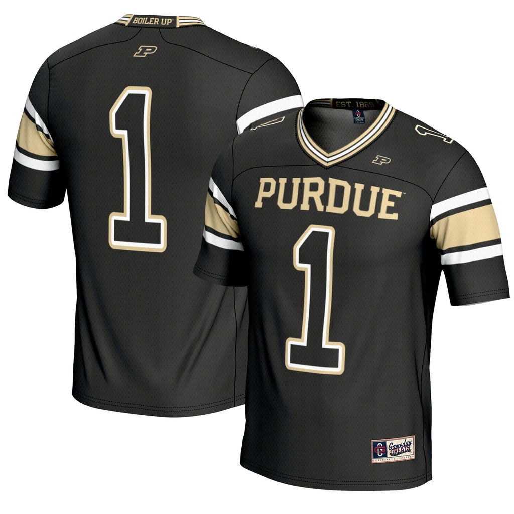 #1 Purdue Boilermakers Endzone Football Jersey - Black product image 1