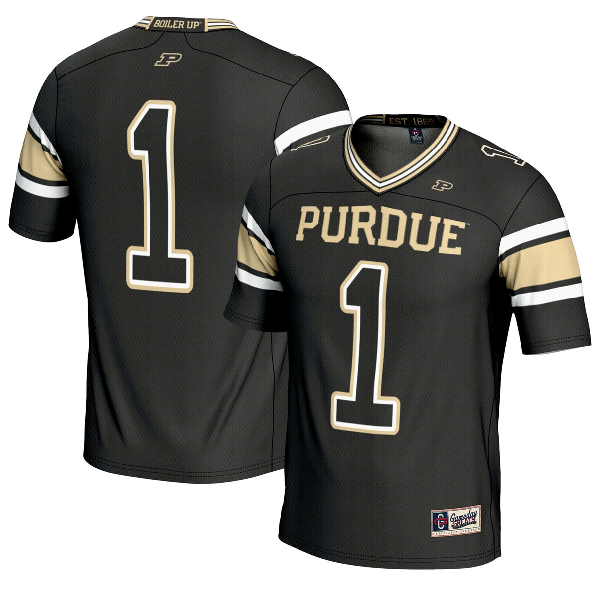 #1 Purdue Boilermakers Endzone Football Jersey - Black product image 1