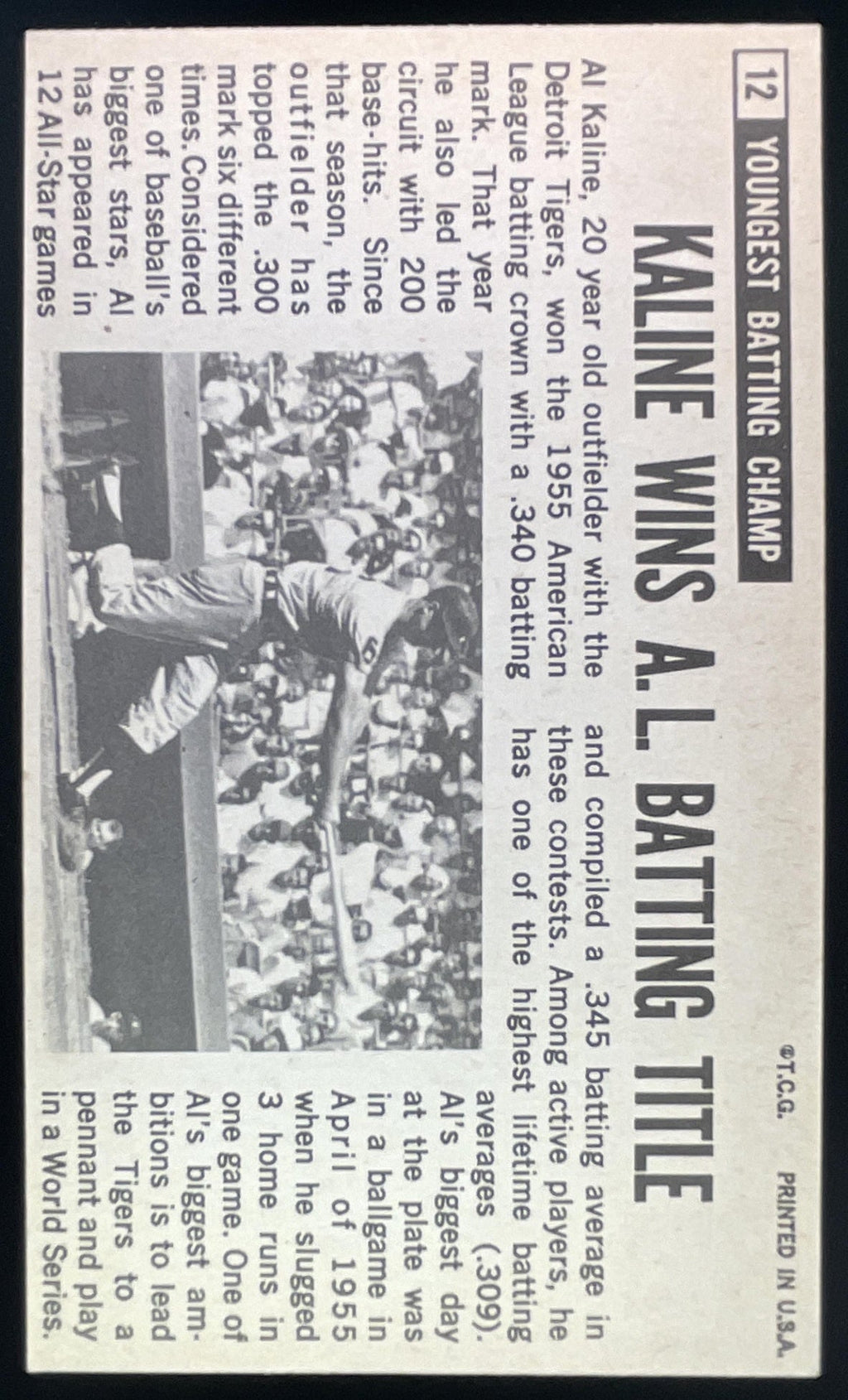 1964 Topps Giants #12 Al Kaline product image 2, provided for visual reference and product detail review
