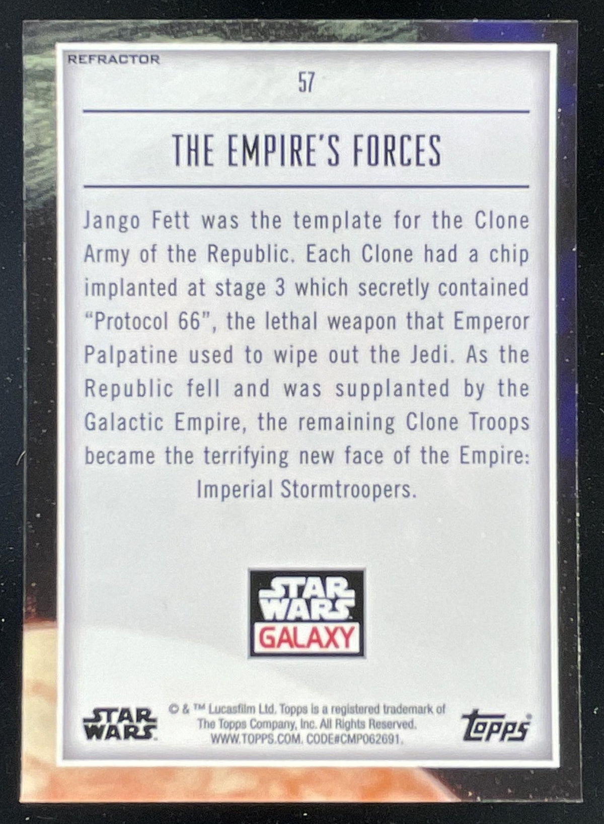 2023 Topps Chrome Star Wars Galaxy Refractor #57 The Empire s Forces product image 2, provided for visual reference and
