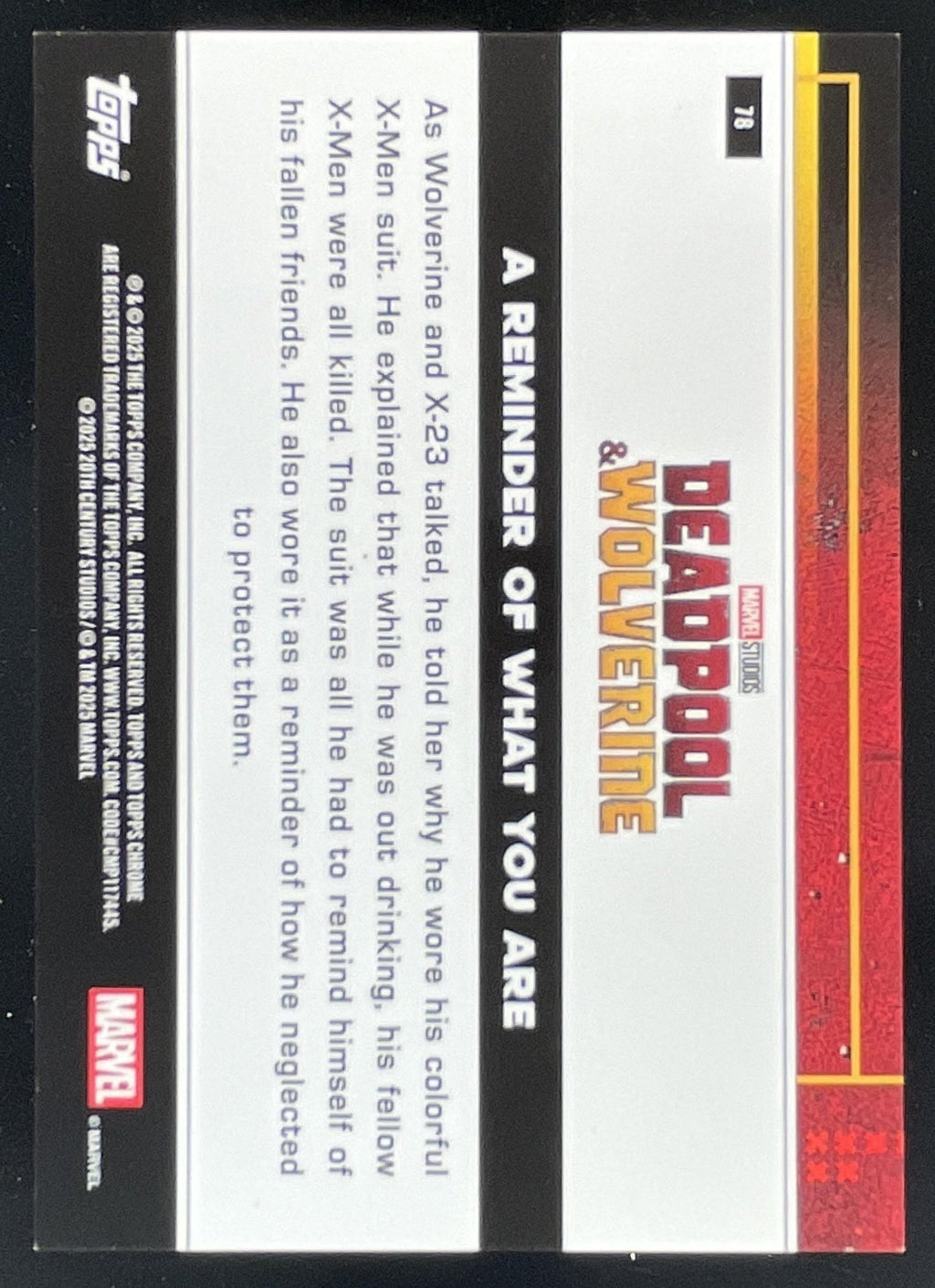 2025 Topps Chrome Deadpool Multiverse More Black A Reminder Of What You Are /10 product image 2, provided for visual