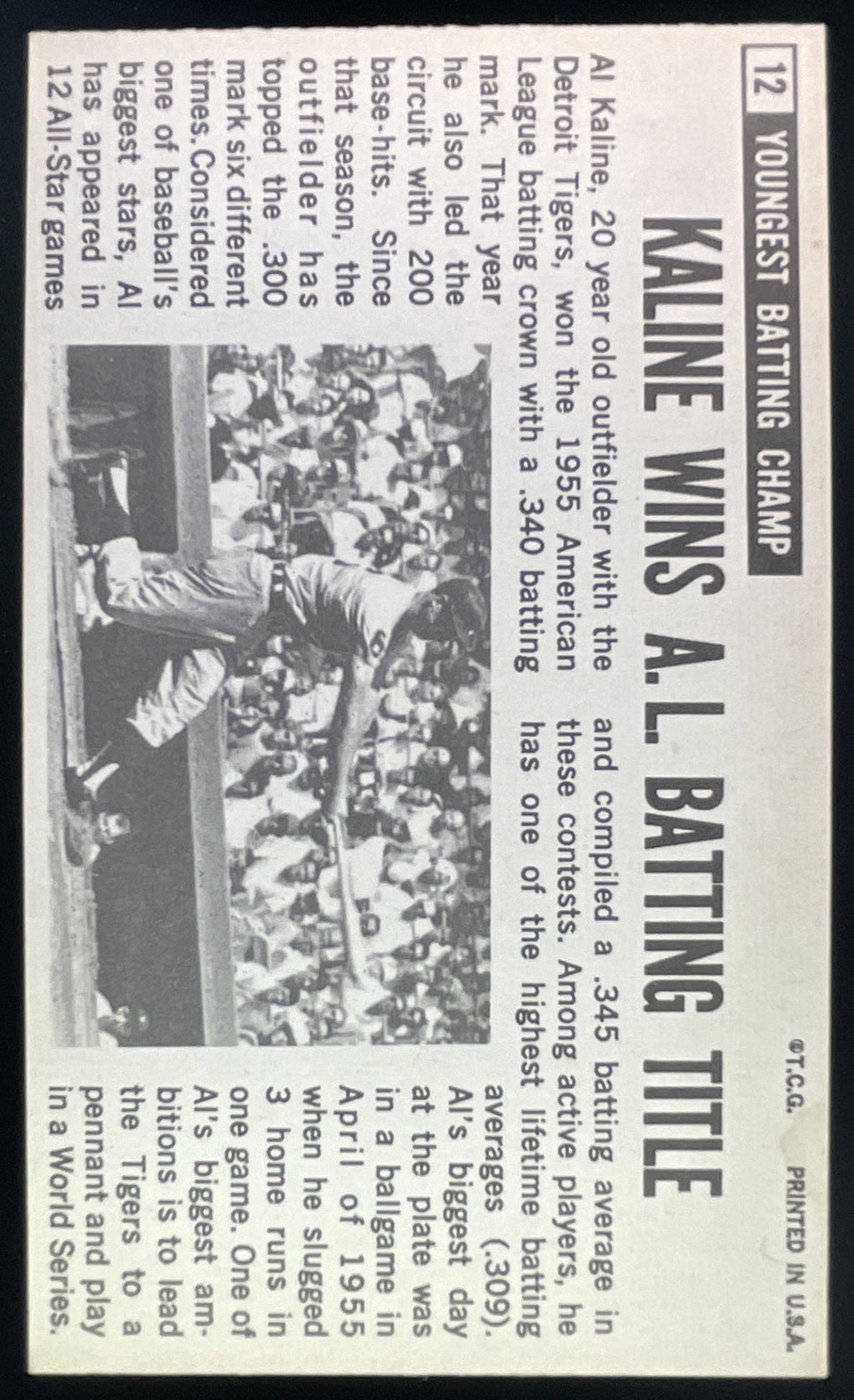 1964 Topps Giants #12 Al Kaline product image 2, provided for visual reference and product detail review