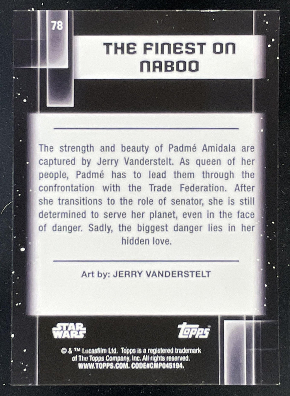 2021 Topps Chrome Star Wars Galaxy #78 The Finest on Naboo product image 2, provided for visual reference and product detail
