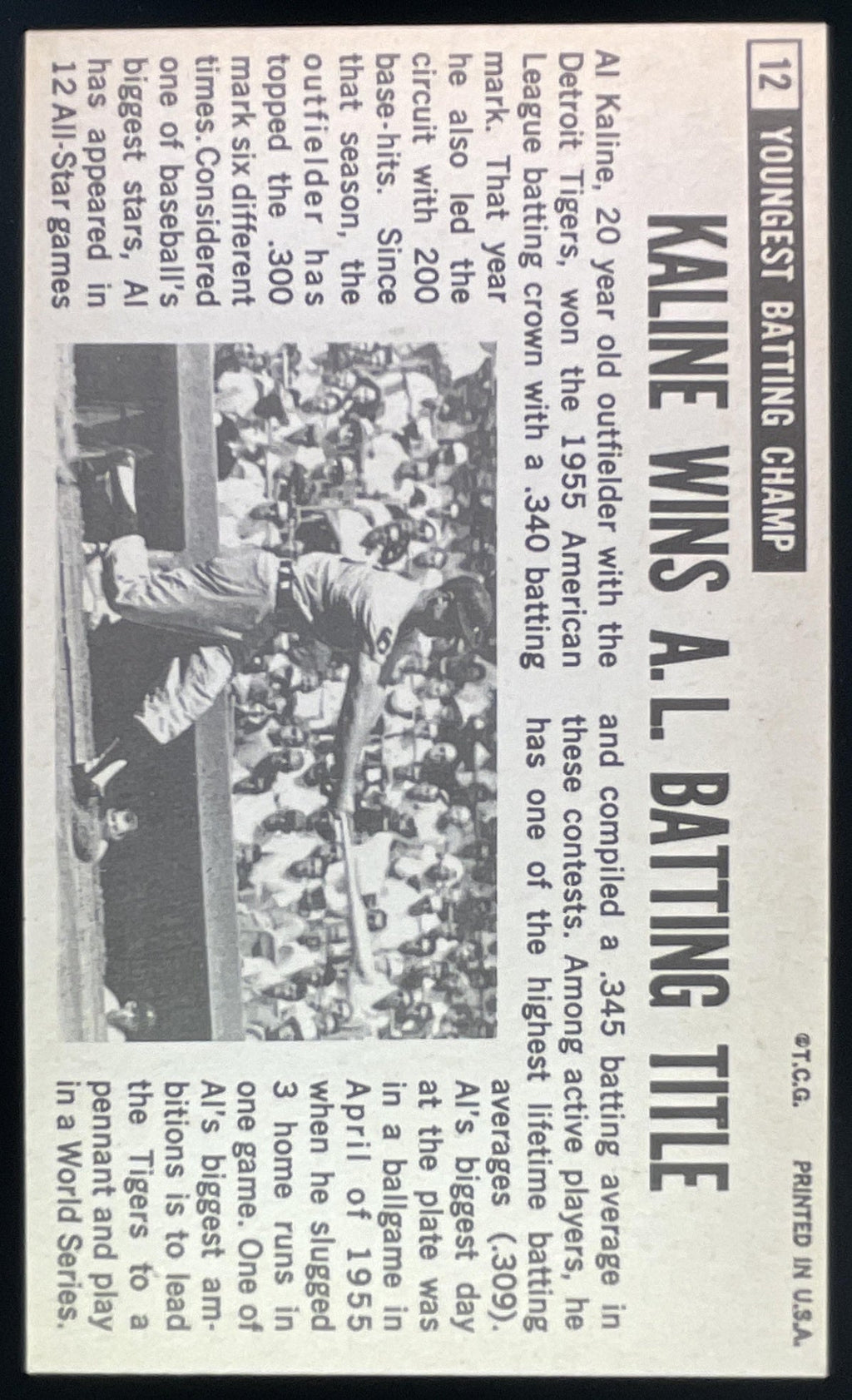 1964 Topps Giants #12 Al Kaline product image 2, provided for visual reference and product detail review
