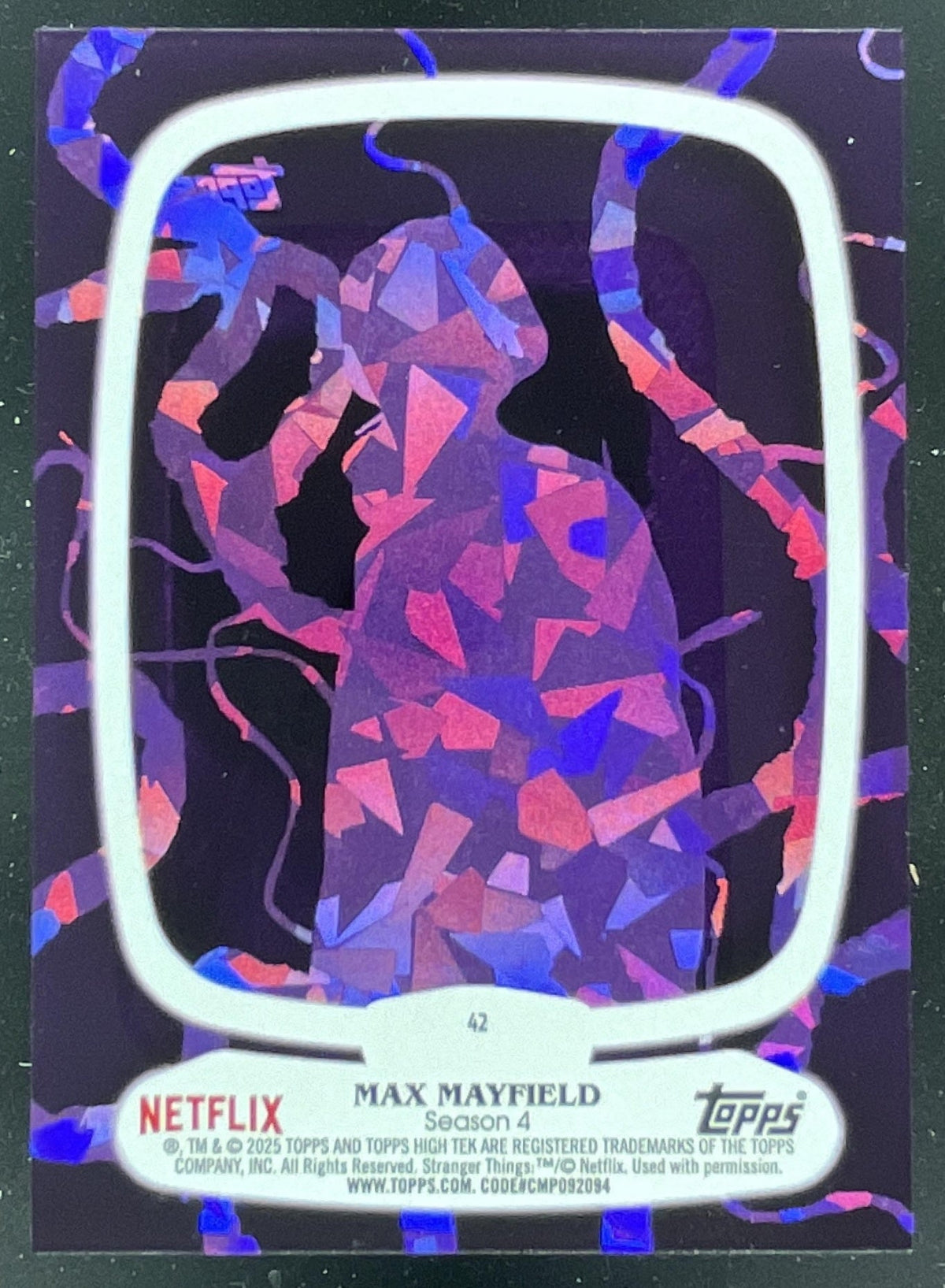 2025 Topps High Tek Stranger Things Vines Palace Arcade Purple Max Mayfield /11 product image 2, provided for visual
