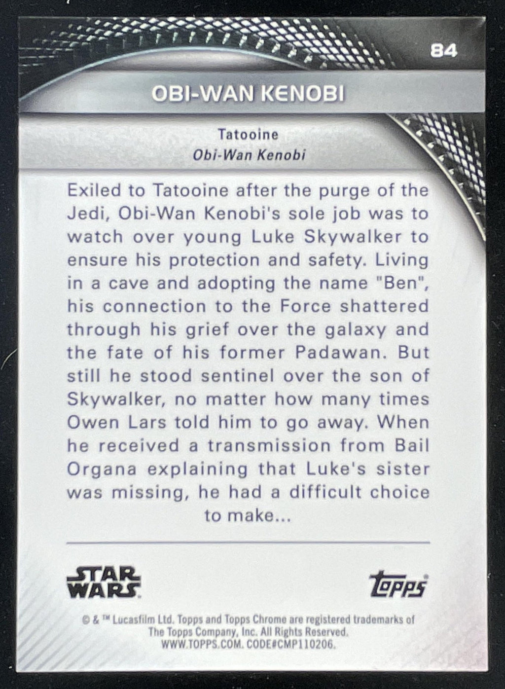 2025 Topps Star Wars Hyperspace Pulsar Refractor #84 Obi-Wan Kenobi /99 product image 2, provided for visual reference and