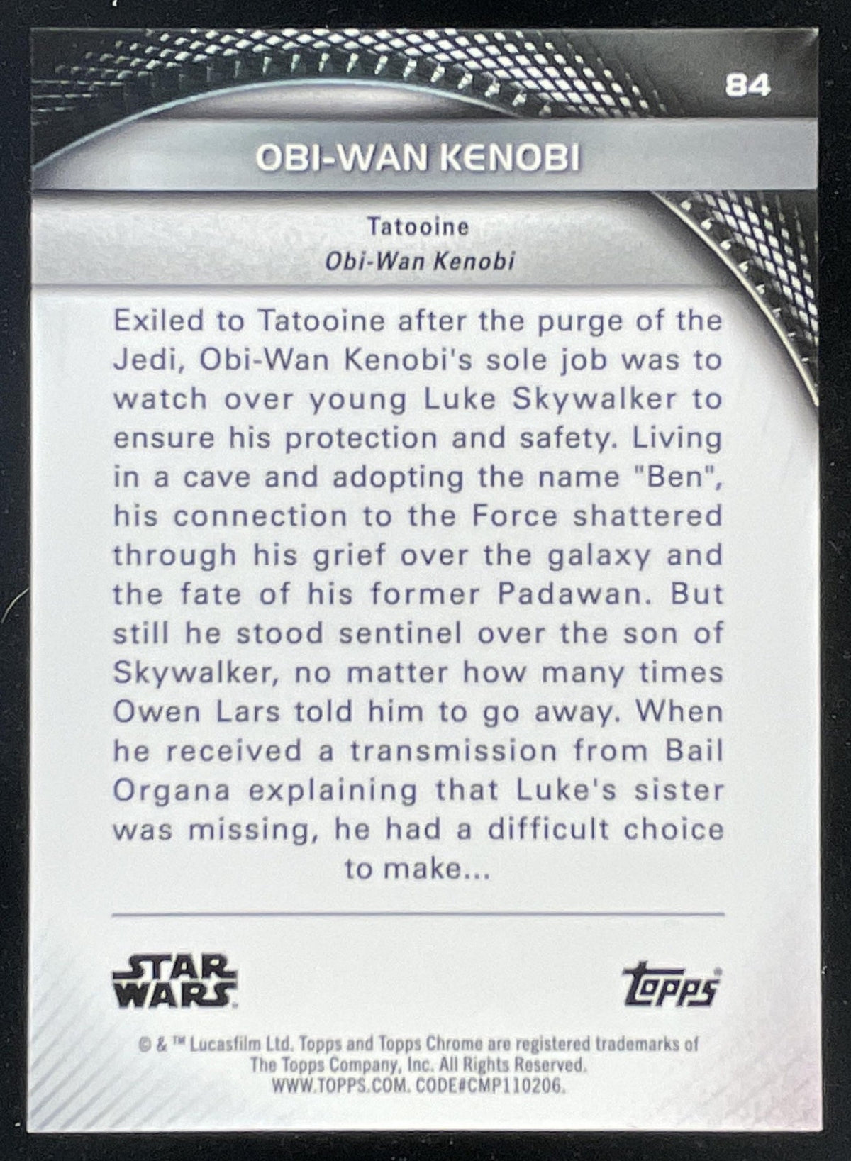 2025 Topps Star Wars Hyperspace Pulsar Refractor #84 Obi-Wan Kenobi /99 product image 2, provided for visual reference and