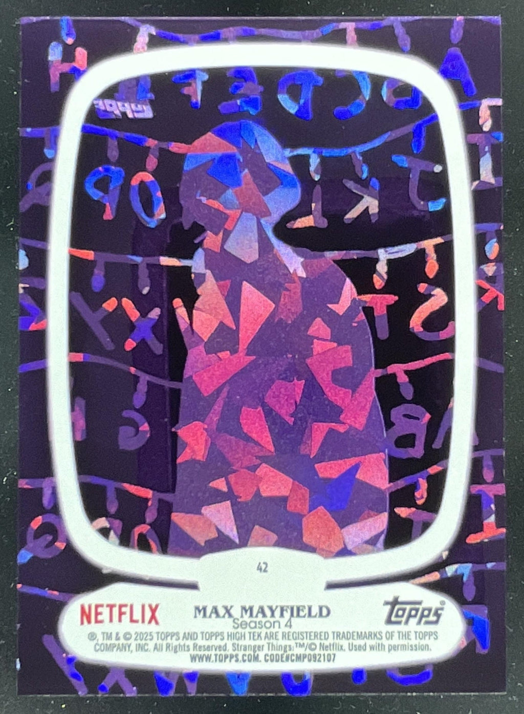 2025 Topps High Tek Stranger Things Xmas Lights Palace Purple Max Mayfield /11 product image 2, provided for visual