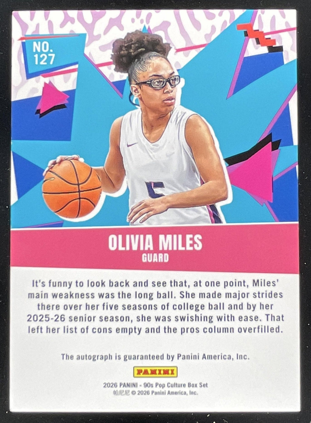 2026 Panini 90s Pop Culture #127 Olivia Miles RC product image 2, provided for visual reference and product detail review